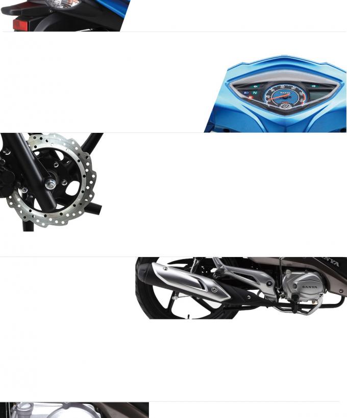 110CC EngineGas angetriebenes Motorrad, Scheinwerfer Sanya-Fahrrad-elastischer Seats LED